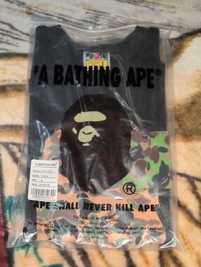 A Bathing Ape Black Graphic Short-Sleeve Tee - Men's